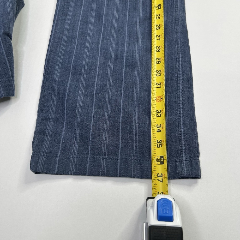 LL Bean Chambray Pants Womens 8 Favorite Fit Striped Drawstring Lightweight Blue - Picture 5 of 10
